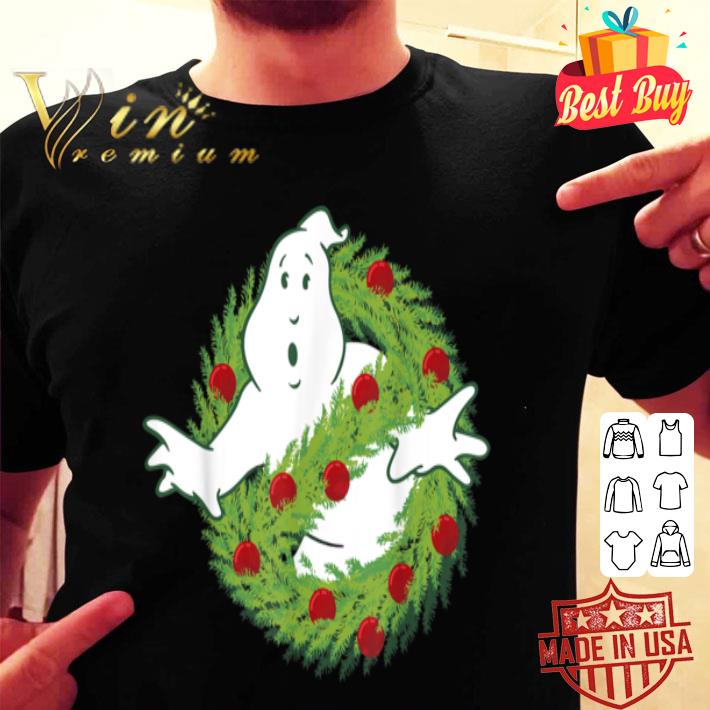 Ghostbusters Classic Logo Christmas Wreath Graphic T-Shirt