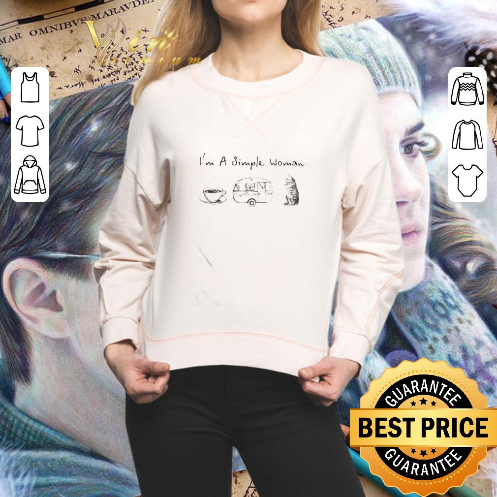 I’m A Simple Woman Coffee Camping Cat shirt