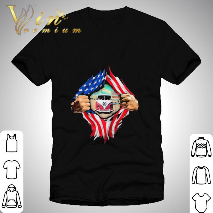 Volkswagen Bus Inside Me American flag shirt