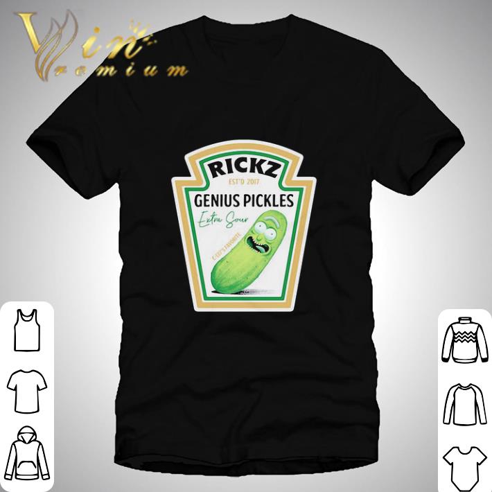 Rickz Est 2017 Genius Pickles Extra Sour Rick and Morty shirt