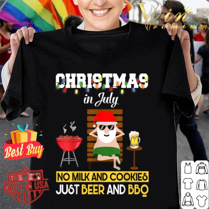 Christmas in July Santa Hawaiian Surfing Gifts Summer Surf T-Shirt