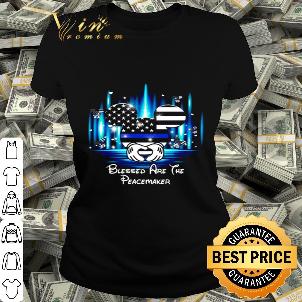 Mickey mouse American flag blessed are the Peacemakers shirt