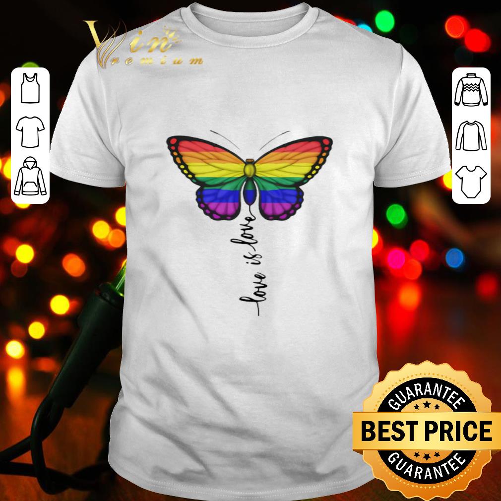 LGBT butterfly love is love shirt