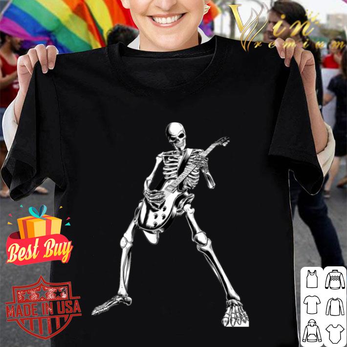 skeleton playing guitar electric Acoustic Classical shirt