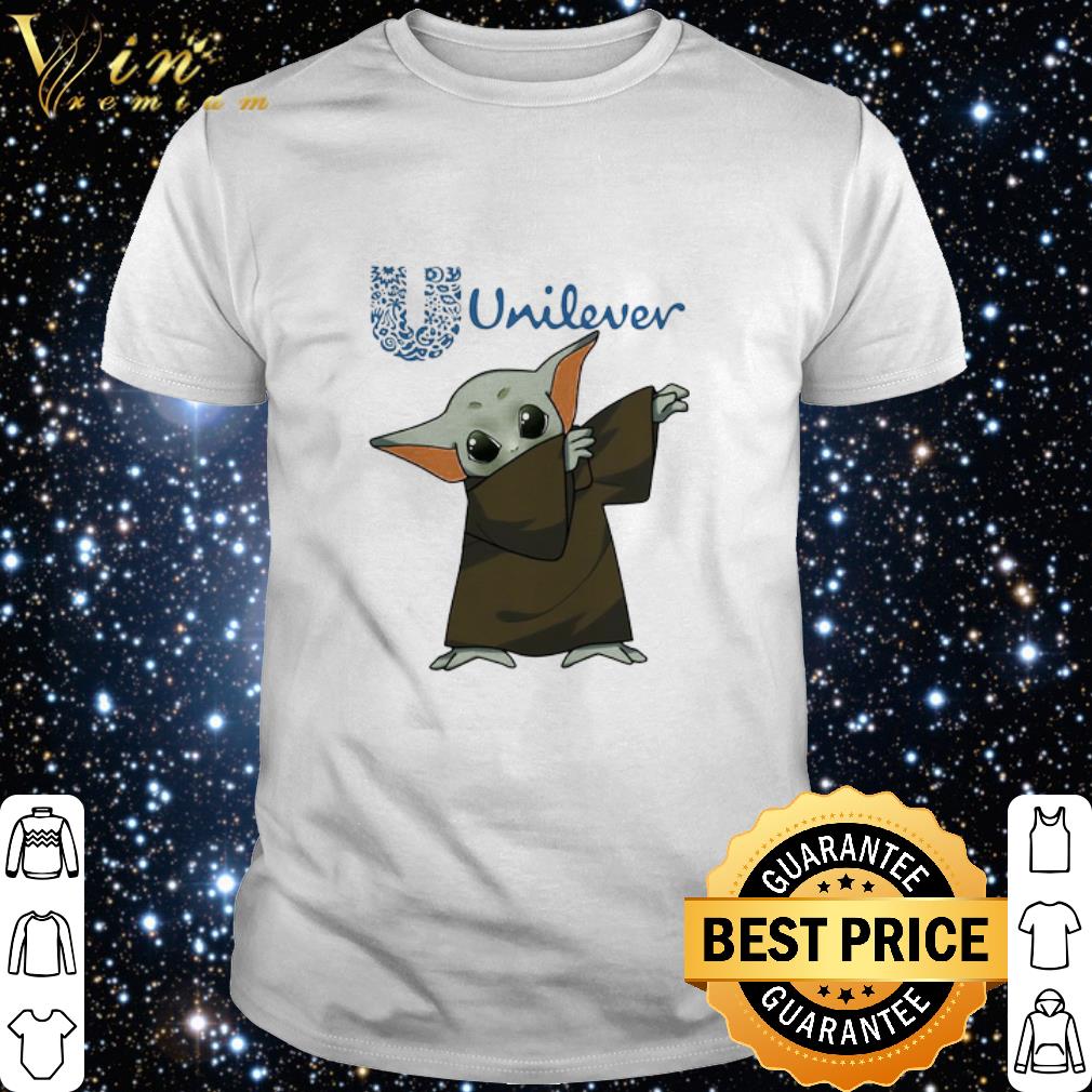 Nice Dabbing baby yoda mask unilever logo coronavirus shirt