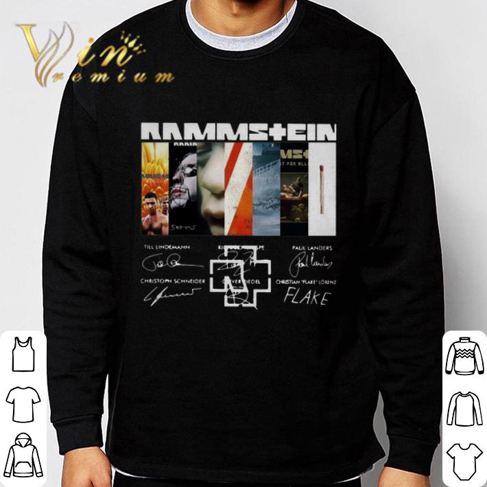 65dfbb5f rammstein band members signatures shirt 4 - Rammstein Band Members Signatures shirt