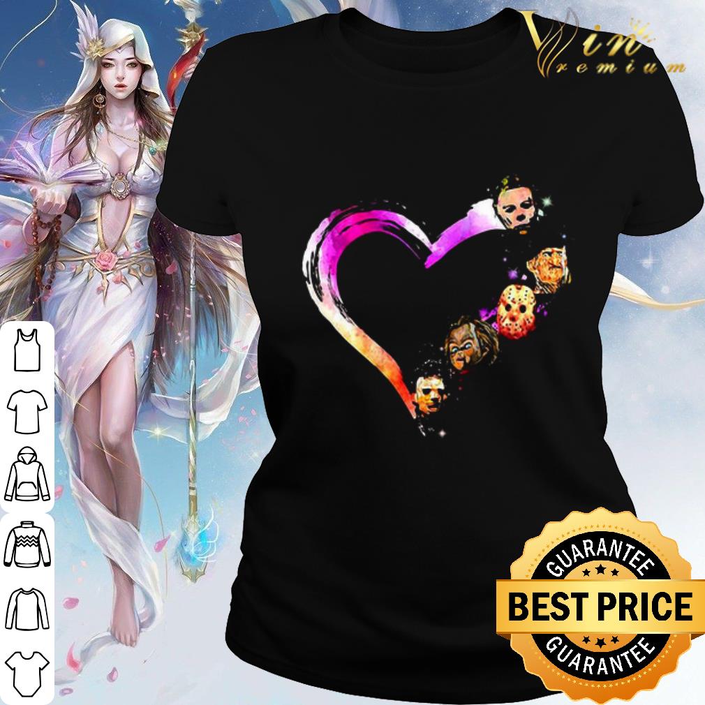 Original Halloween Horror Characters Heart shirt