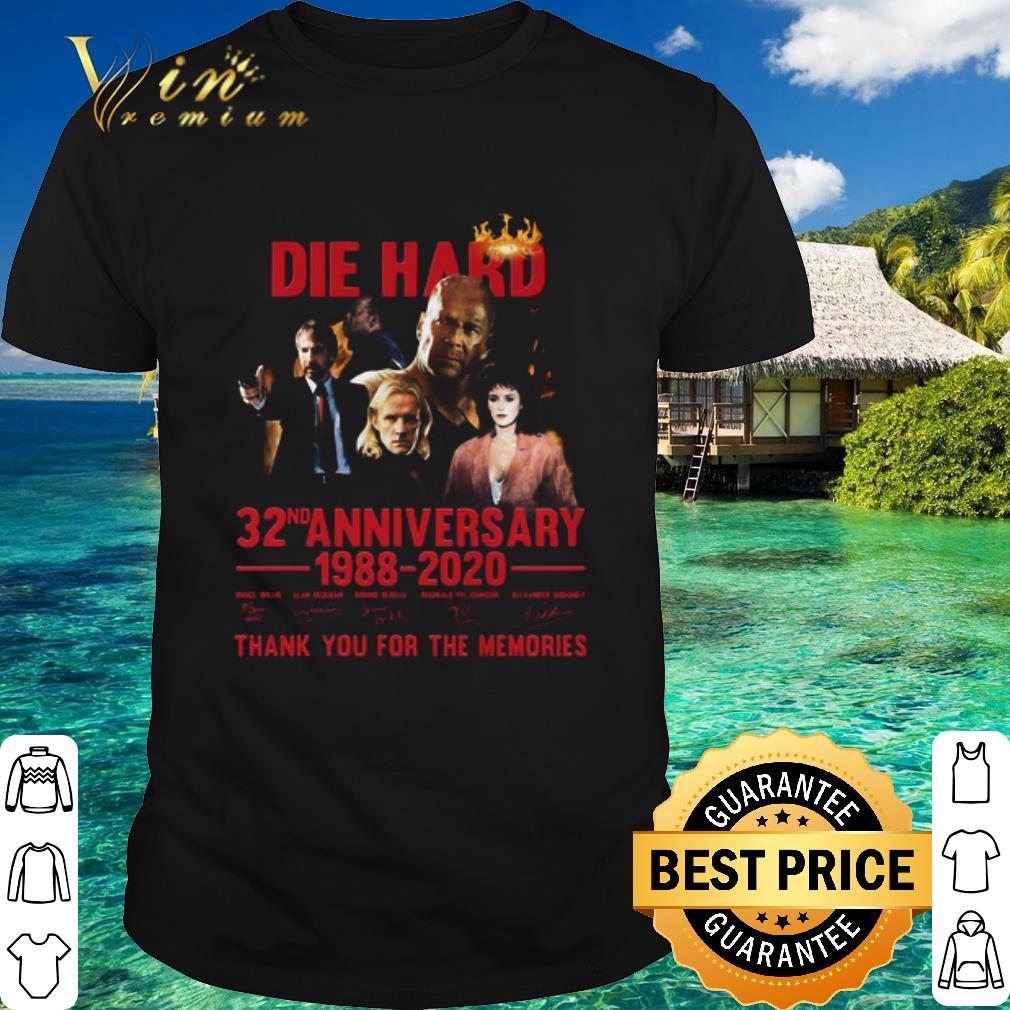 Cool Die Hard 32nd Anniversary 1988-2020 Signatures shirt