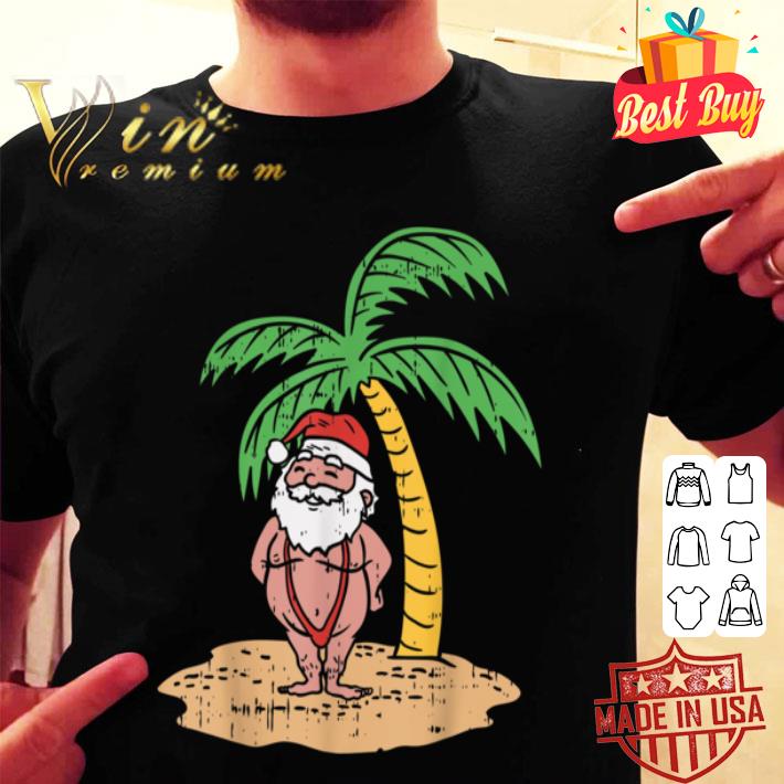 Santa Summer Swimsuit Funny Christmas In July Beach Gift shirt