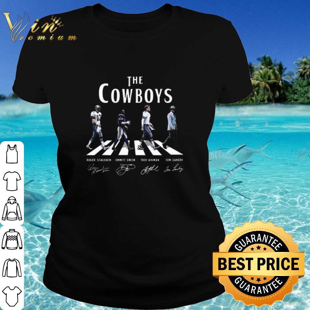 Official The dallas cowboys football team abbey road signatures shirt