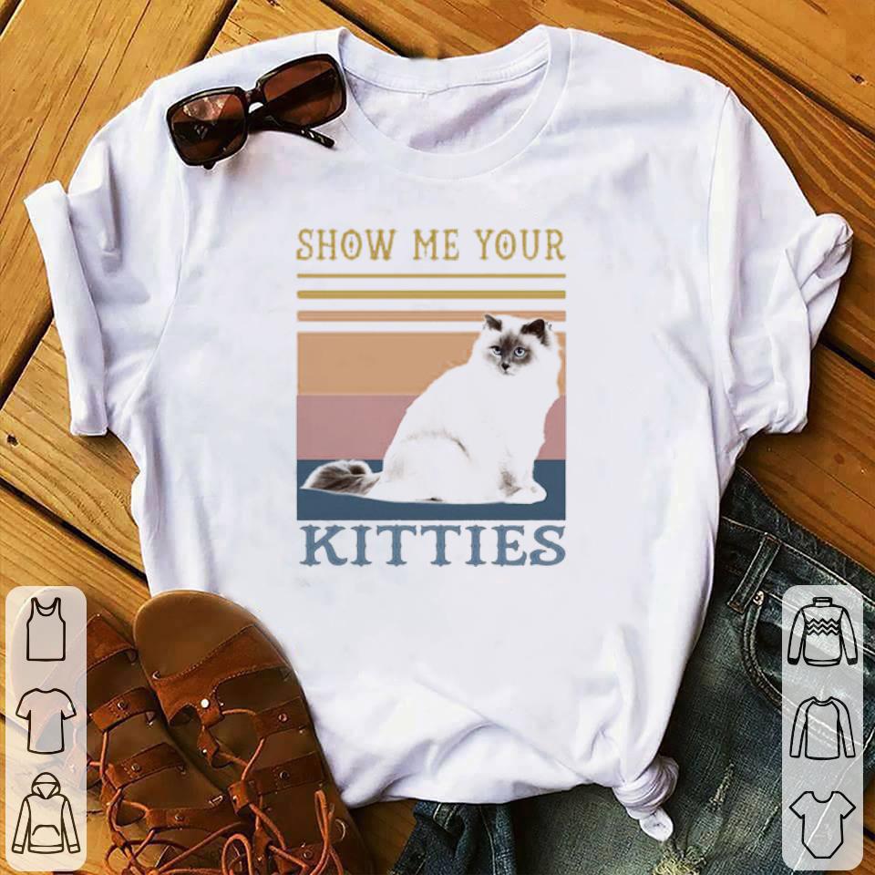 Nice Vintage Show Me Your Kitties Car Fat Retro shirt