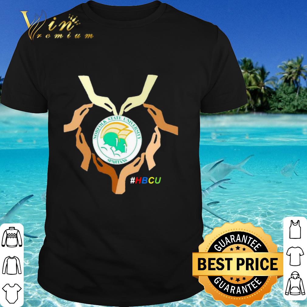 Premium Norfolk state university spartans hbcu color skin heart black lives matter shirt