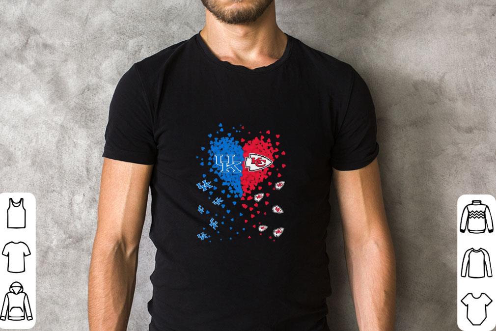 Awesome Kentucky Wildcats And Kansas City Chiefs Tiny Shape Hearts shirt