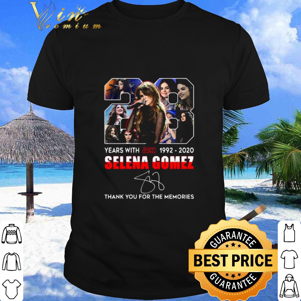Official 28 Years With Selena Gomez 1992-2020 Signature shirt