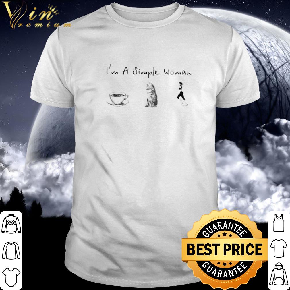 Top I’m A Simple Woman Coffee Cat Running shirt