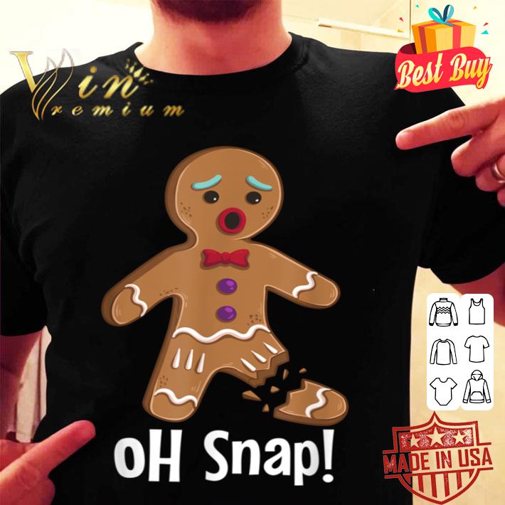 Gingerbread Man Oh Snap Funny Cute Christmas T-Shirt