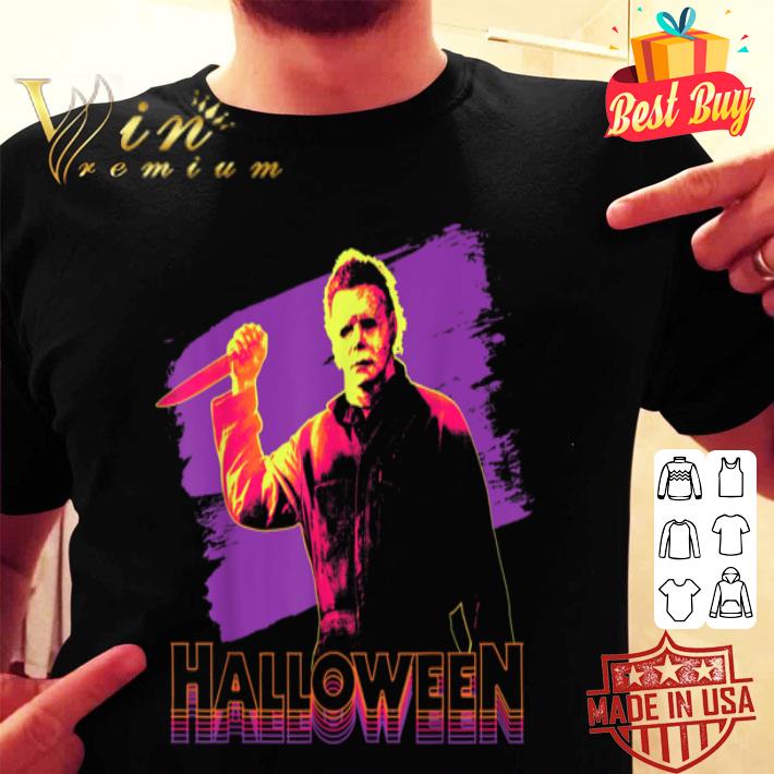 Halloween Michael Myers Neon Portrait shirt