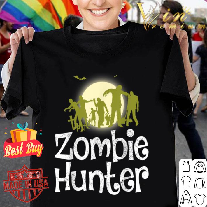 Halloween Zombie Hunter Bat Funny Gift Men Kids Boys shirt