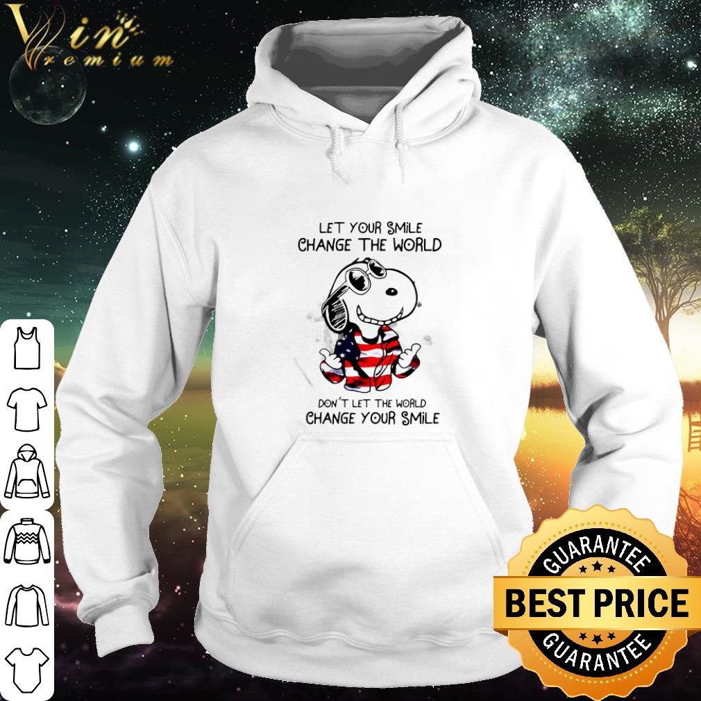 985452d4 cool peanuts snoopy let your smile change the world don t let the world shirt 4 - Cool Peanuts Snoopy Let Your Smile Change The World Don’t Let The World shirt