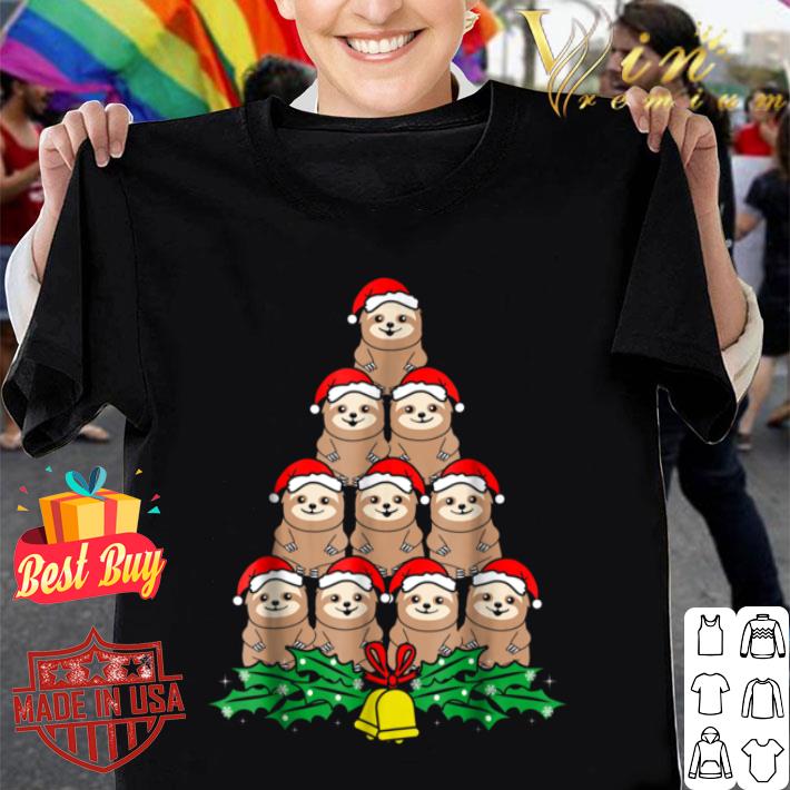 Sloth Christmas Tree Xmas Lover shirt