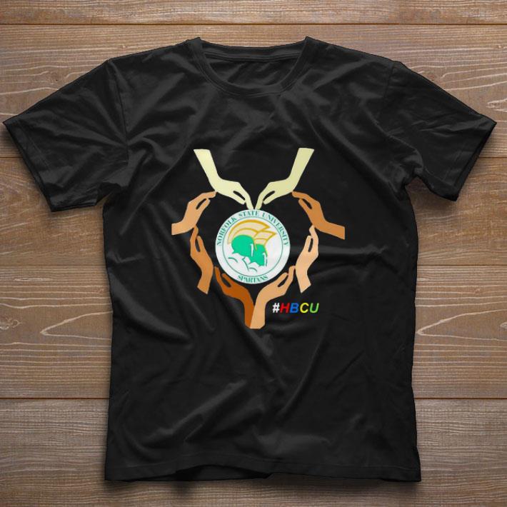 Top Norfolk state university spartans hbcu color skin heart black lives matter shirt