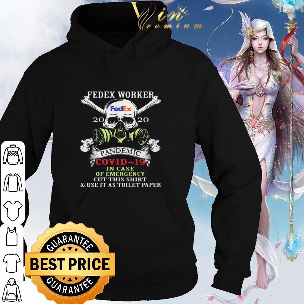 9f478954 top skull fedex worker 2020 pandemic covid 19 in case of emergency shirt 4 - Top Skull FedEx Worker 2020 Pandemic Covid-19 In Case Of Emergency shirt