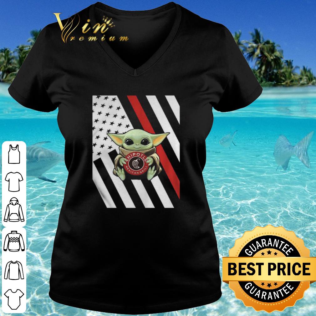 Premium Baby Yoda hug Chipotle American flag shirt Premium Baby Yoda hug Chipotle American flag shirt