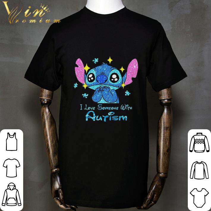 Disney Stitch I Love Someone With Autism Diamond shirt