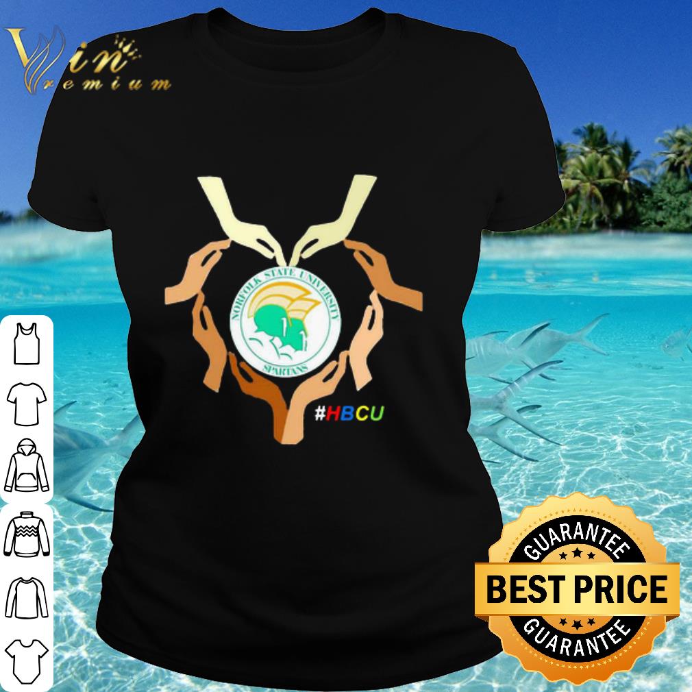 Premium Norfolk state university spartans hbcu color skin heart black lives matter shirt