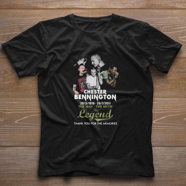 Official Chester bennington 1976-2017 the man the myth the legend thank you for the memories shirt