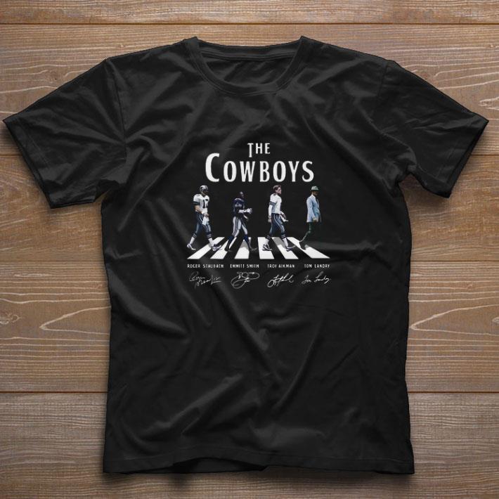 Top The dallas cowboys football team abbey road signatures shirt