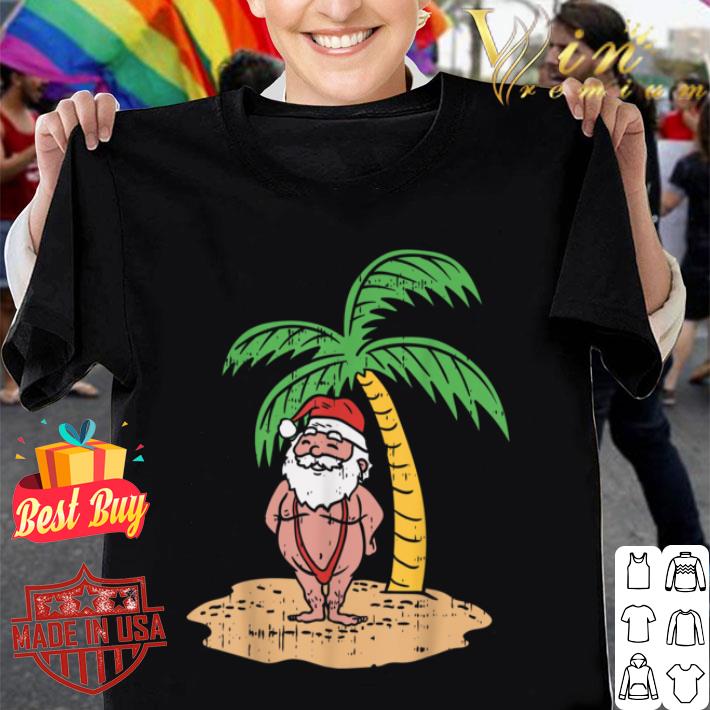 Santa Summer Swimsuit Funny Christmas In July Beach Gift shirt