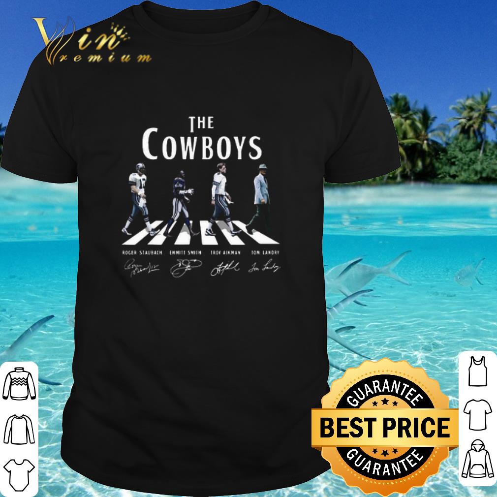 Official The dallas cowboys football team abbey road signatures shirt