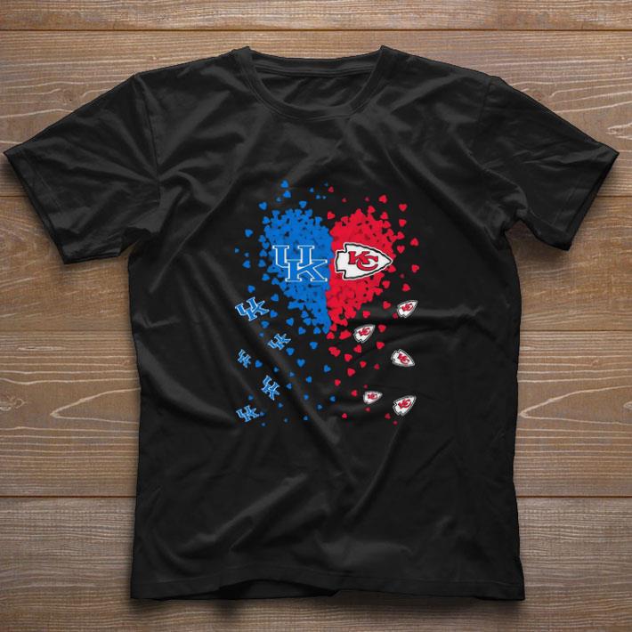 Awesome Kentucky Wildcats And Kansas City Chiefs Tiny Shape Hearts shirt