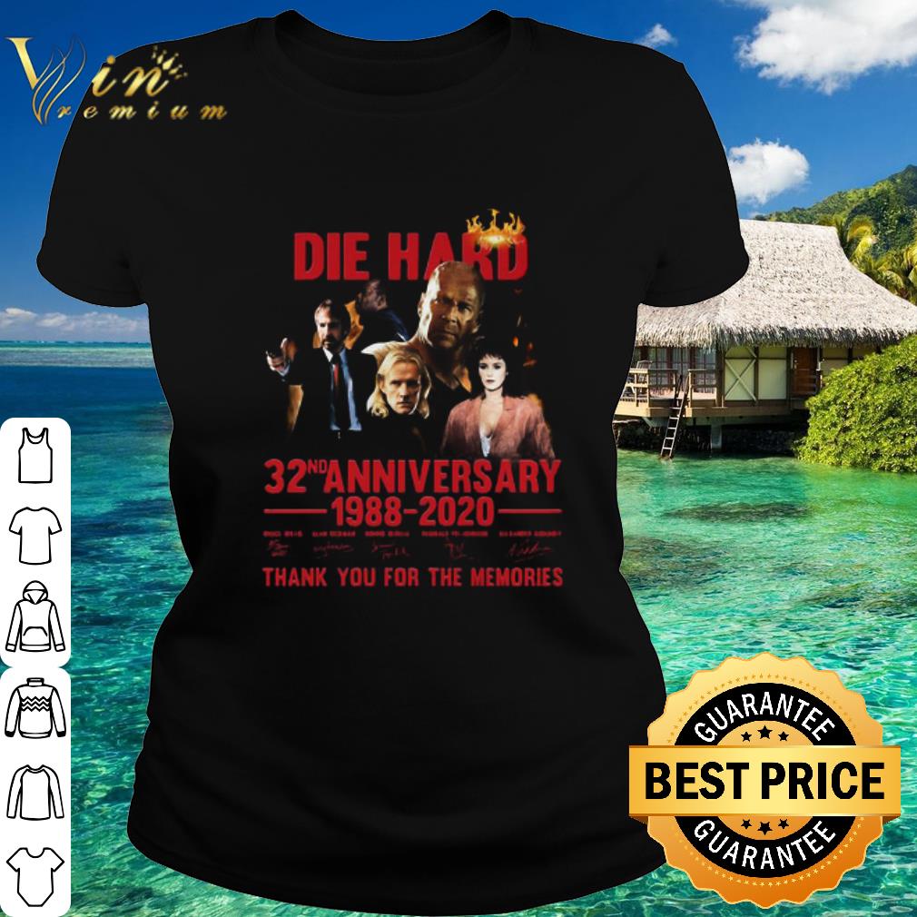 Cool Die Hard 32nd Anniversary 1988-2020 Signatures shirt