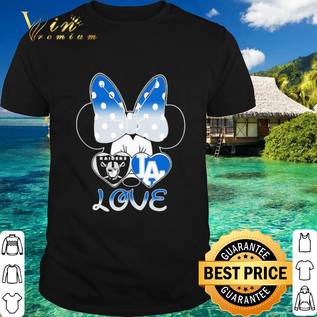 Official Minnie Mouse Love Los Angeles Raiders And Los Angeles Dodgers shirt
