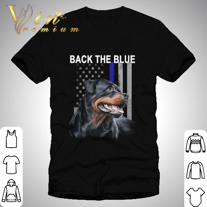 Rottweiler Black The Blue Flag American Thin Blue Line shirt