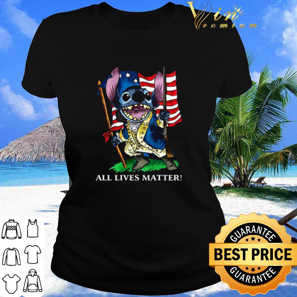 Nice Stitch all lives matter american flag independence day shirt