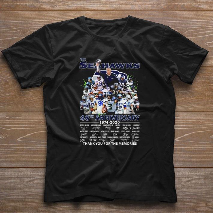 Official The Seahawks 46th anniversary 1974 2020 thank you for the memories shirt