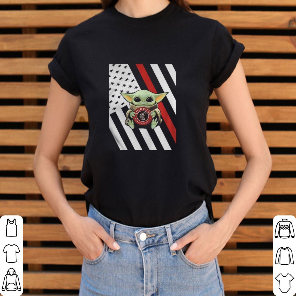 Awesome Baby Yoda hug Chipotle American flag shirt Awesome Baby Yoda hug Chipotle American flag shirt