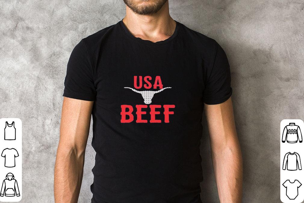 Funny USA Beef Cow Head Red shirt