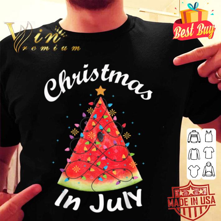 Christmas in July Santa hawaii Sunglasses Flamingo gifts T-Shirt