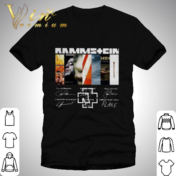 Rammstein Band Members Signatures shirt