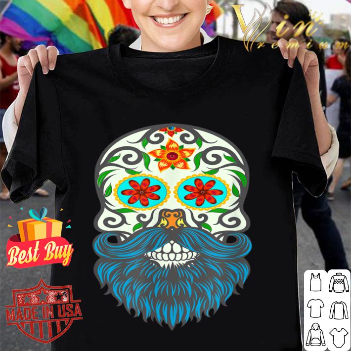 Day Of The Dead Bearded Sugar Skull Halloween Costume shirt