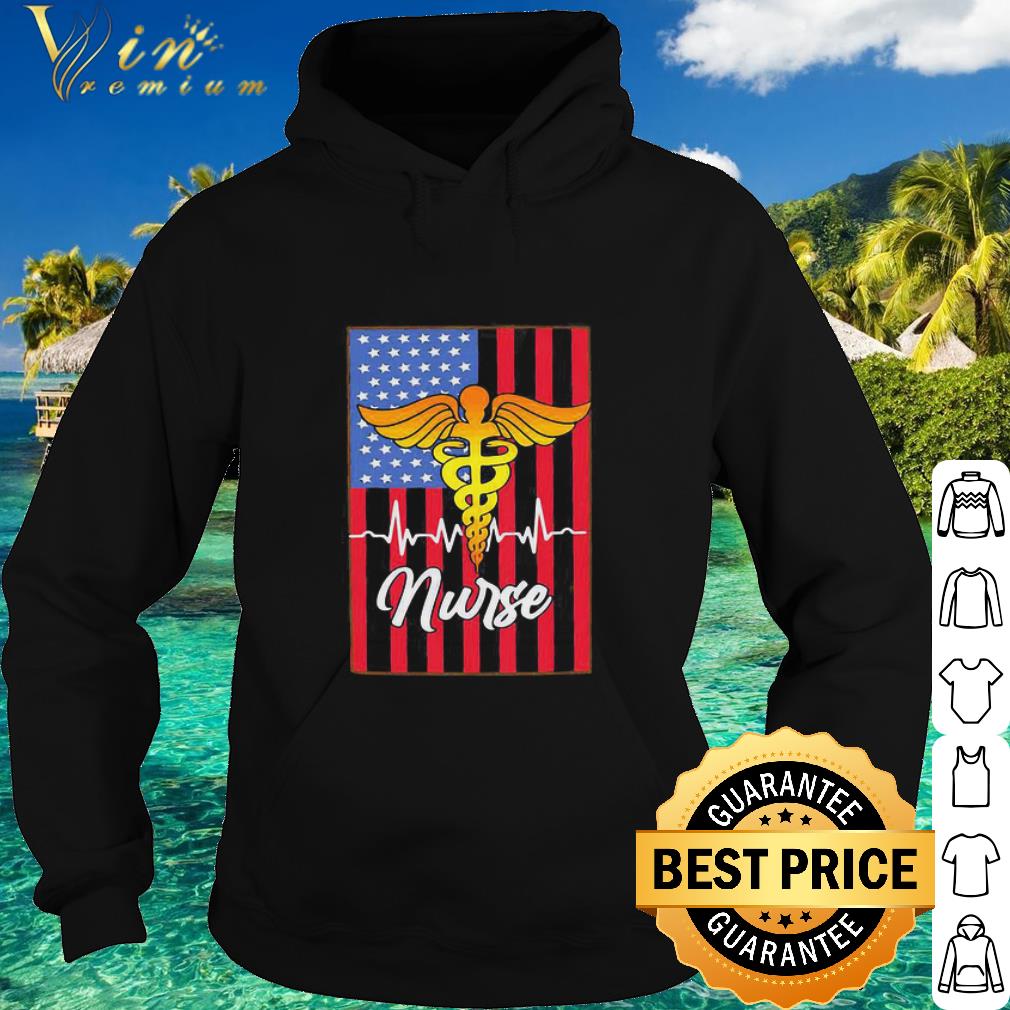 e7143d25 premium nurse symbol heartbeat american flag 4th of july shirt 4 - Premium Nurse Symbol Heartbeat American Flag 4th Of July shirt