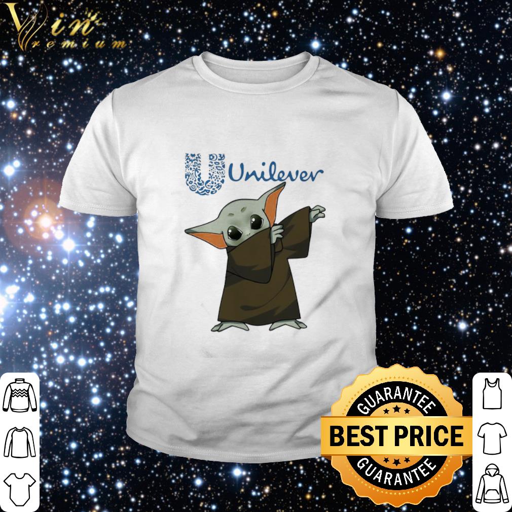 Nice Dabbing baby yoda mask unilever logo coronavirus shirt
