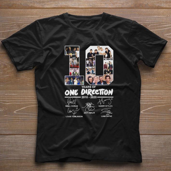 Official 10 years of One Direction Band 2010-2020 signatures shirt