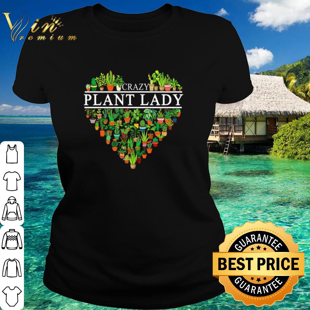 Premium Love Crazy Plant Lady Gardening Heart shirt