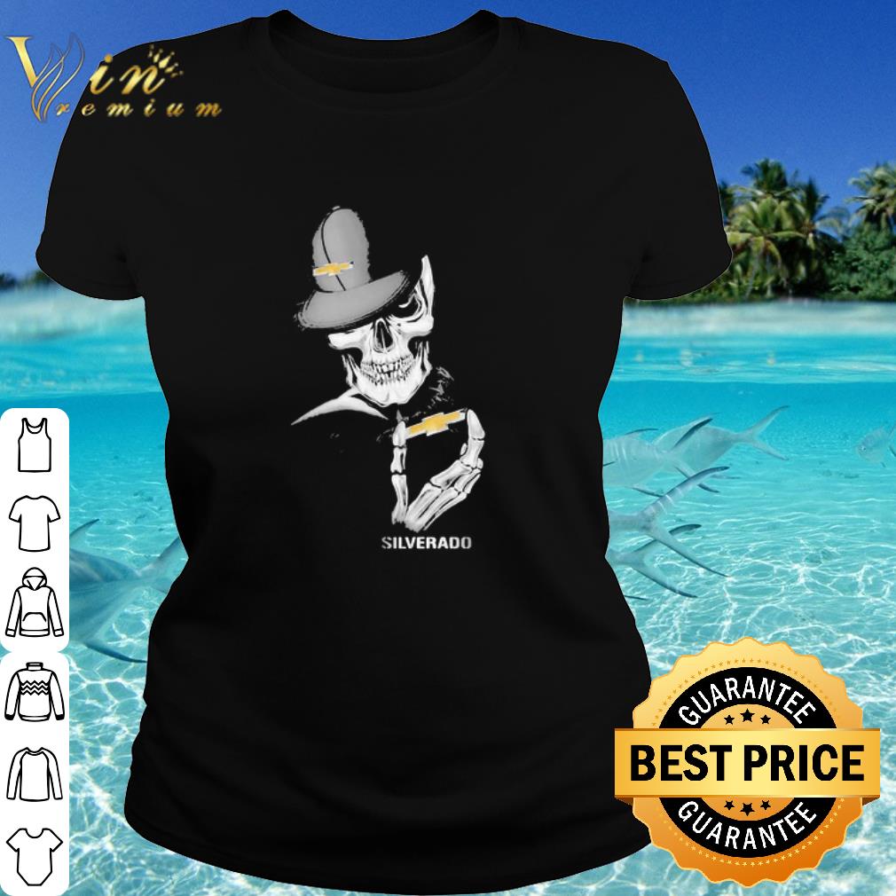 Premium Skeleton Skull Silverado Logo shirt