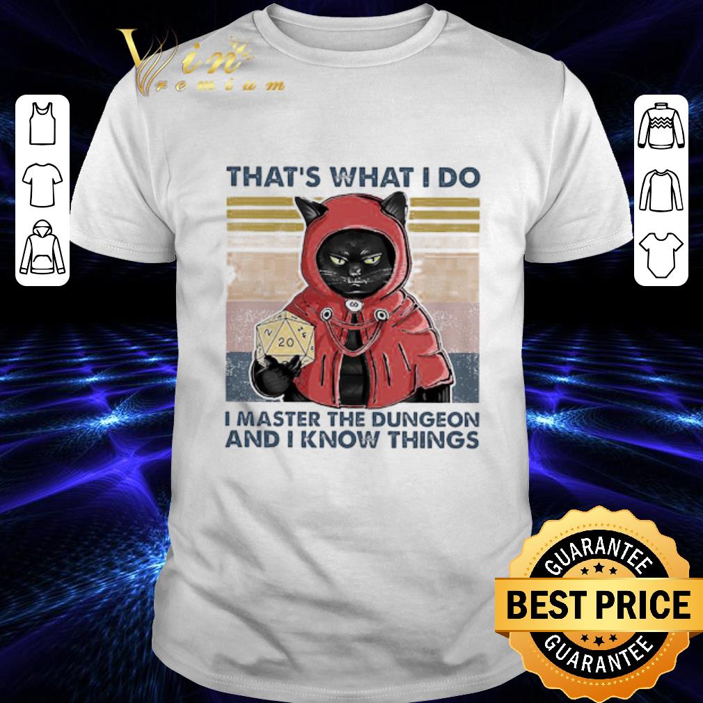 Black Cat That’s What I Do I Master The Dungeon And I Know Things Vintage shirt